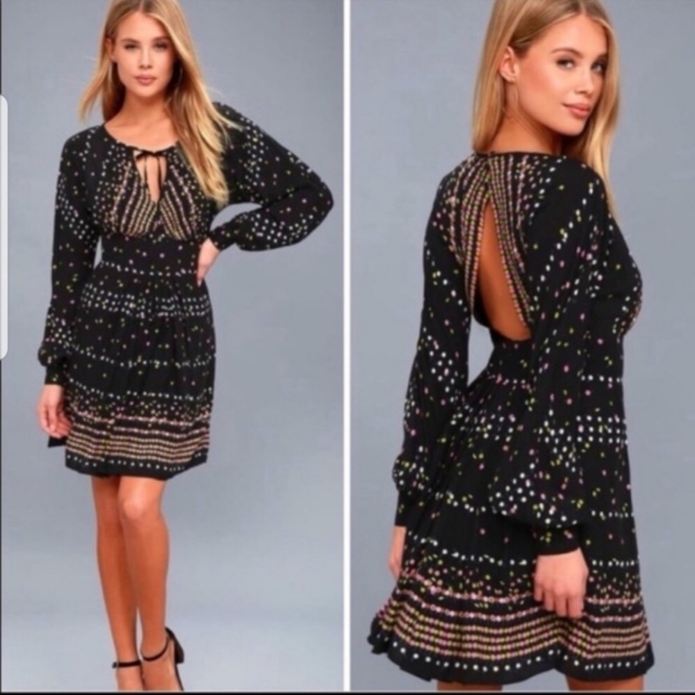 Free People Coryn Skater Mini Dress Size 0 NEW